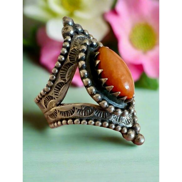 Spiny Oyster | Sterling Silver 925 | Ring Size 7 - Picture 2 of 4